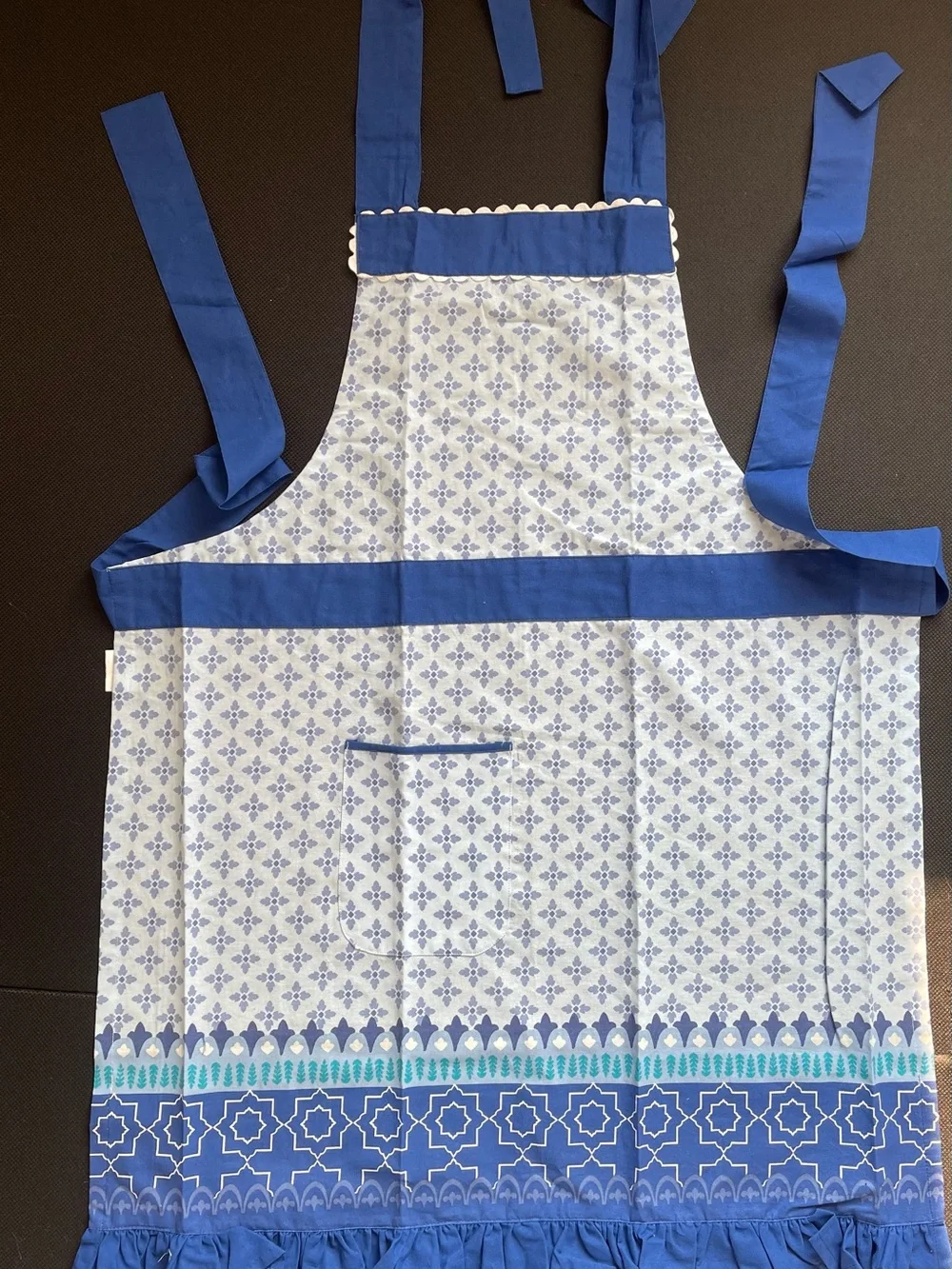 New 3-pack Better Homes And Gardens Indigo kitchen apron Blue cotton NWT